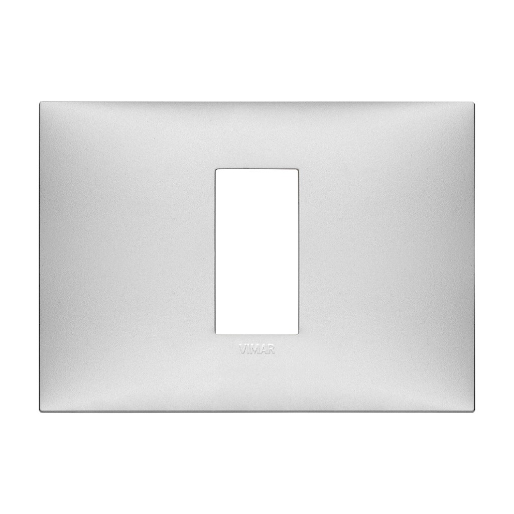 PLACA NEVE 1MOD CENTRAL TECNOPOLIMERO PLATA MATE