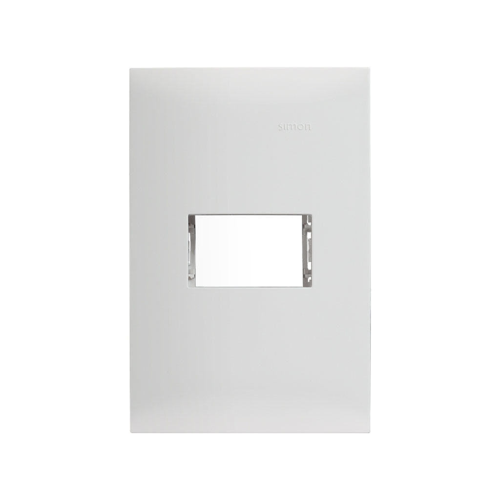 PLACA DE 1 MODULO C/CHASIS BLANCO S25 PLUS SIMON