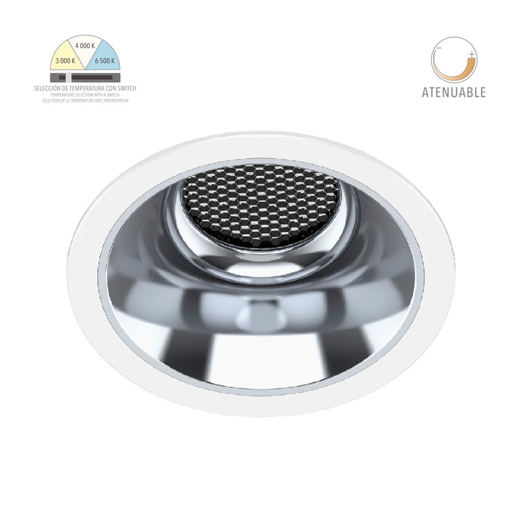 LUM INT EMP LED 25W 100-127V 30/40/65K BCO TECNOLITE