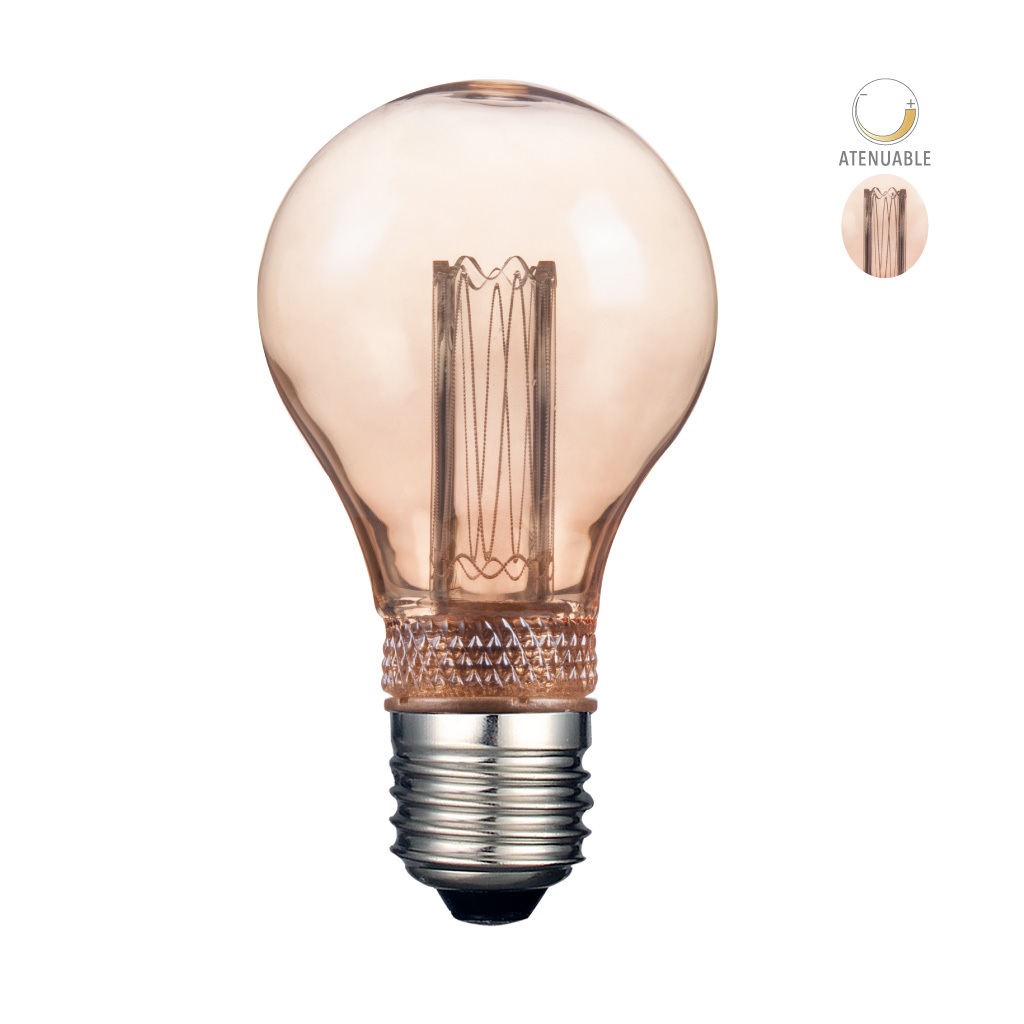 LAMP LED FILAMENTO A19 E27 2W 127V 20K ATEN AMBAR TECNOLITE