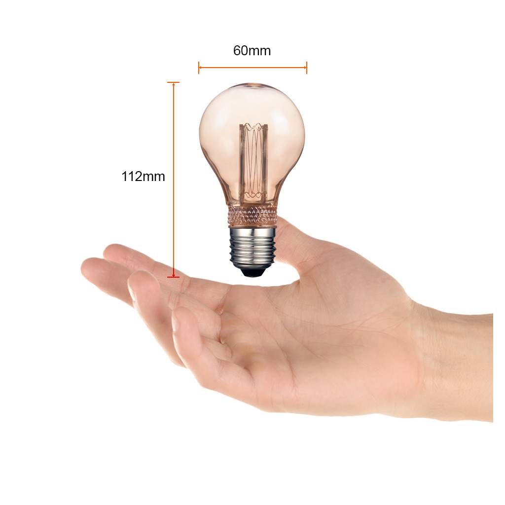 LAMP LED FILAMENTO A19 E27 2W 127V 20K ATEN AMBAR TECNOLITE
