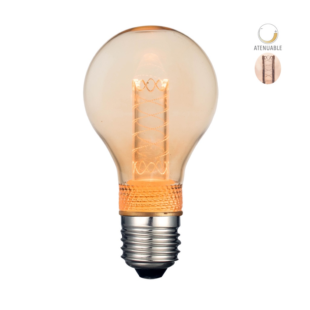 LAMP LED FILAMENTO A19 E27 2W 127V 20K ATEN TRANSP TECNOLITE