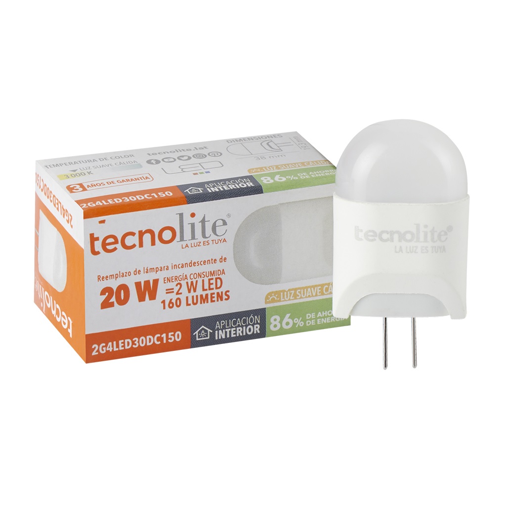 LAMP LED AMP G4 2W 12V 30K BCO TECNOLITE