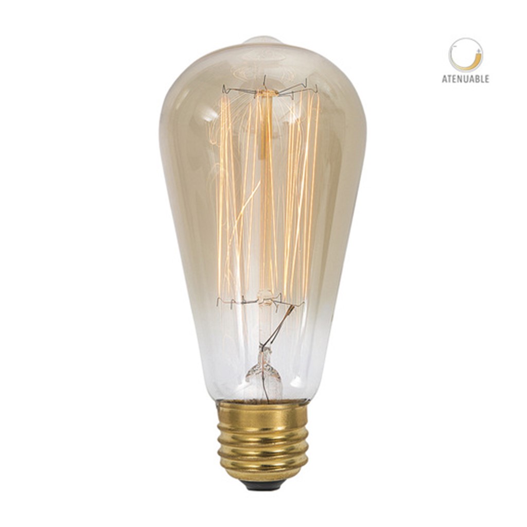 LAMP INCANDESCENTE T64 E27 35W 127V 20K DIM VINTAGE HUMO
