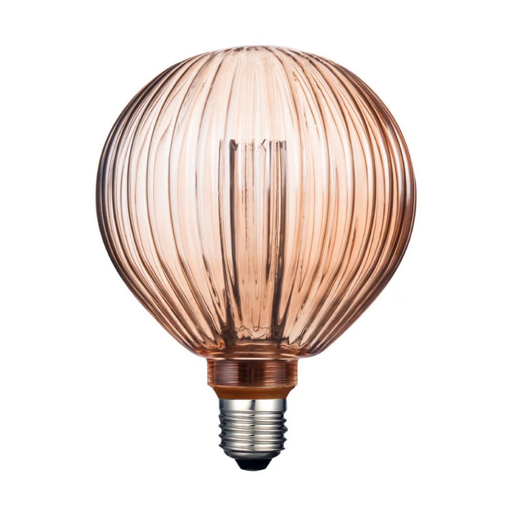 LAMP LED FILAMENTO G125 E27 3W 127V 20K ATEN AMBAR LINEAS