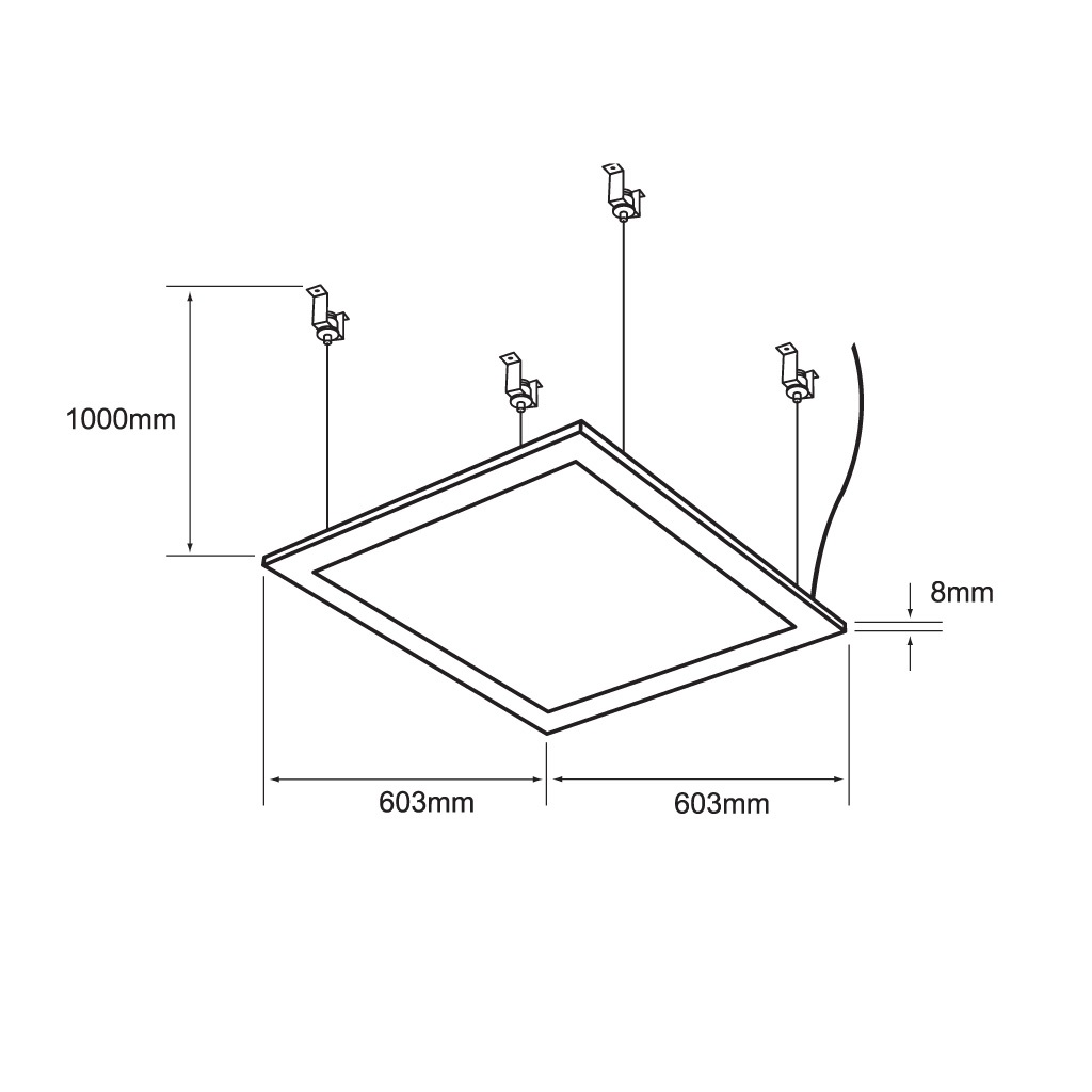 LUM INT EMP/SUSP PANEL LED 40W 120-240V 27-65K BCO DOMUS IV