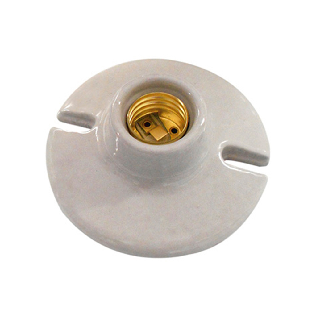 PORTALAMPARA BASE REDONDA 102MM LATON