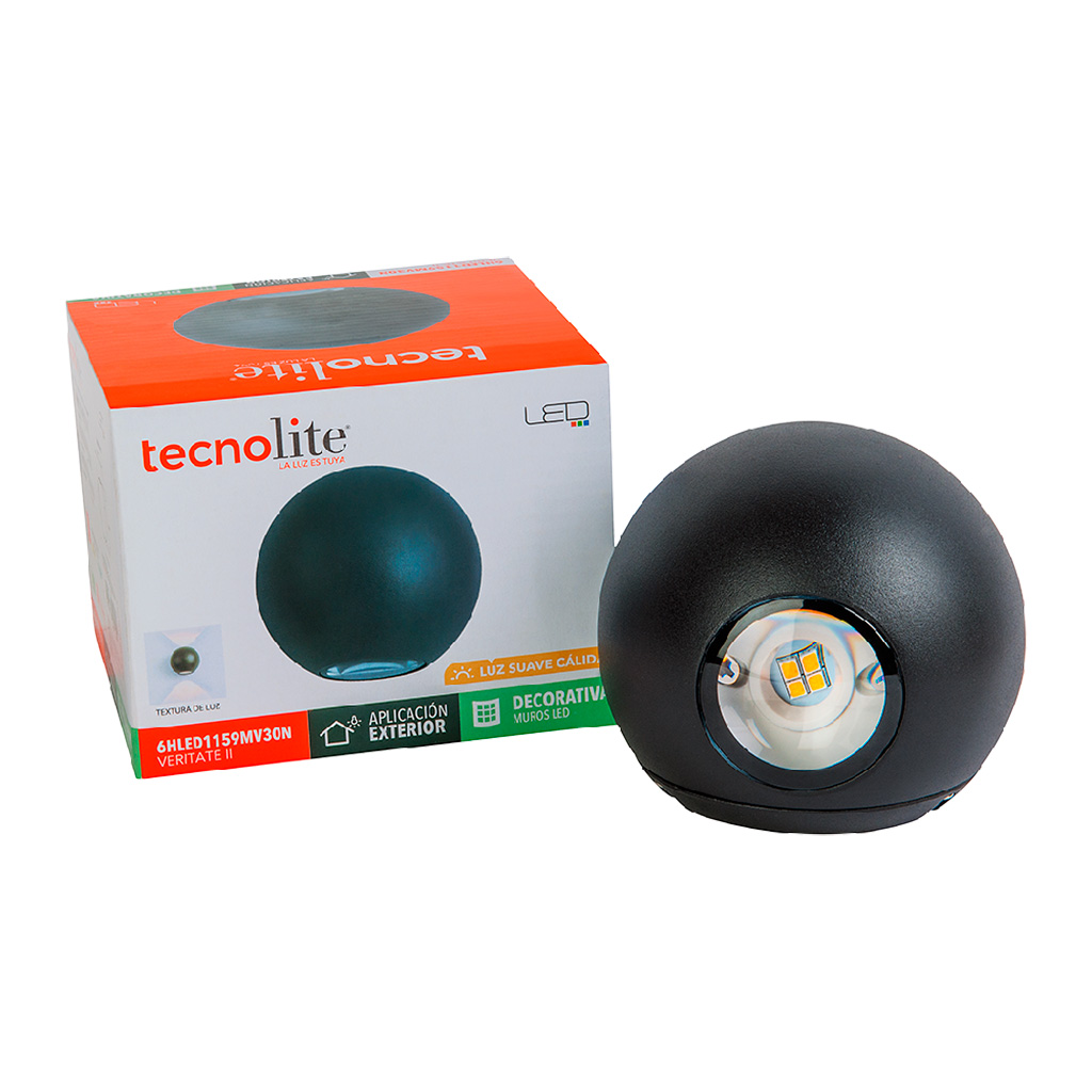 LUM EXT SOB MURO LED 4W 100-240V 30K IP54 NGO VERITATE II