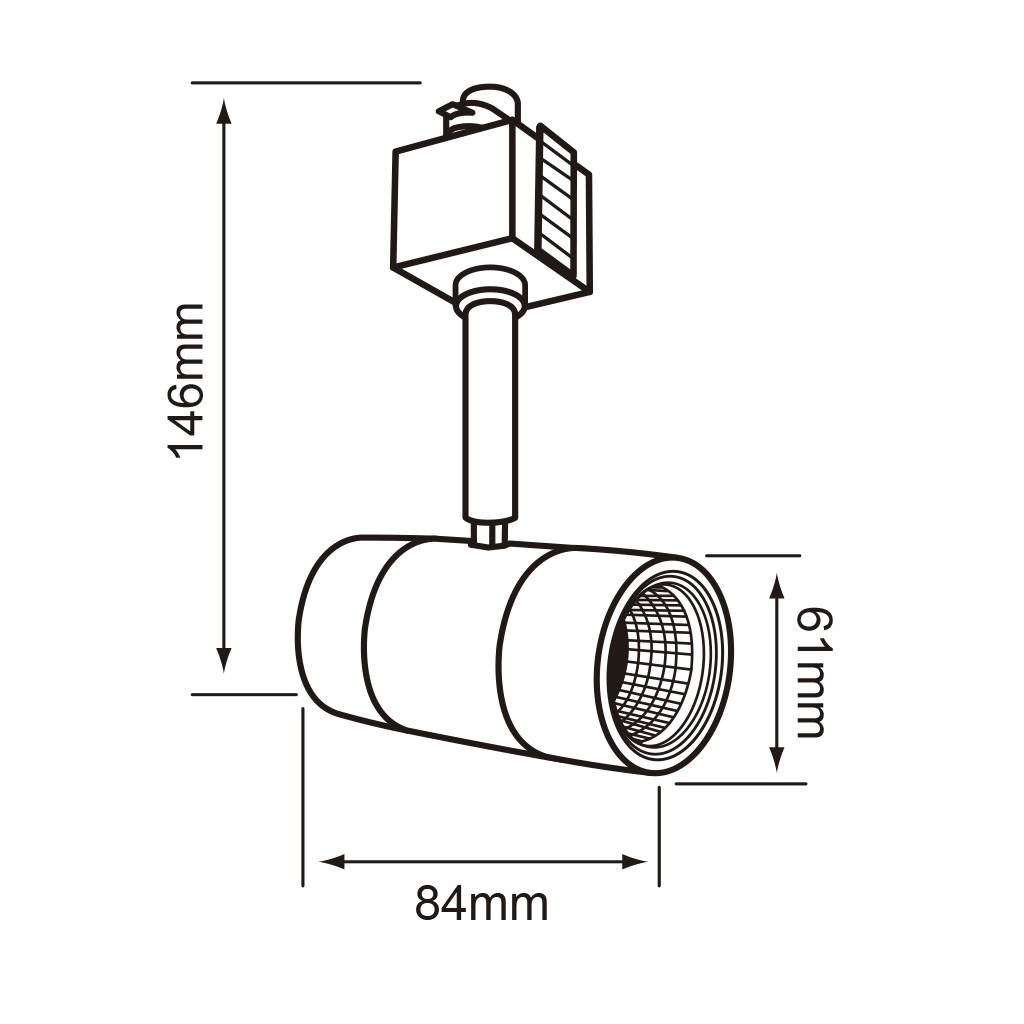 LUM INT SOB RIEL LED 7W 120-240V 27-65K BCO  HALLEY SMART