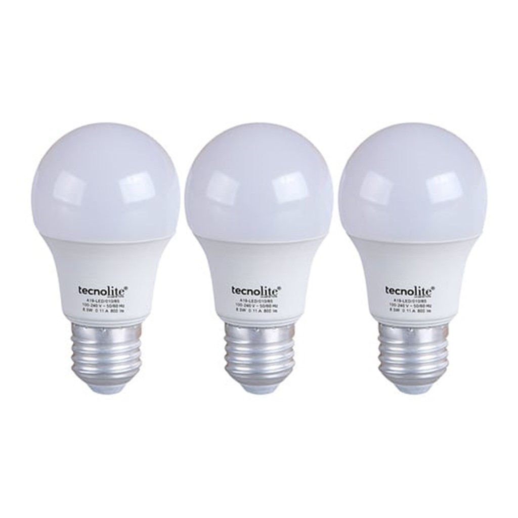 LAMP LED CLASSIC A19 E27 8.5W 100-240V 65K (3PZ) TECNOLITE