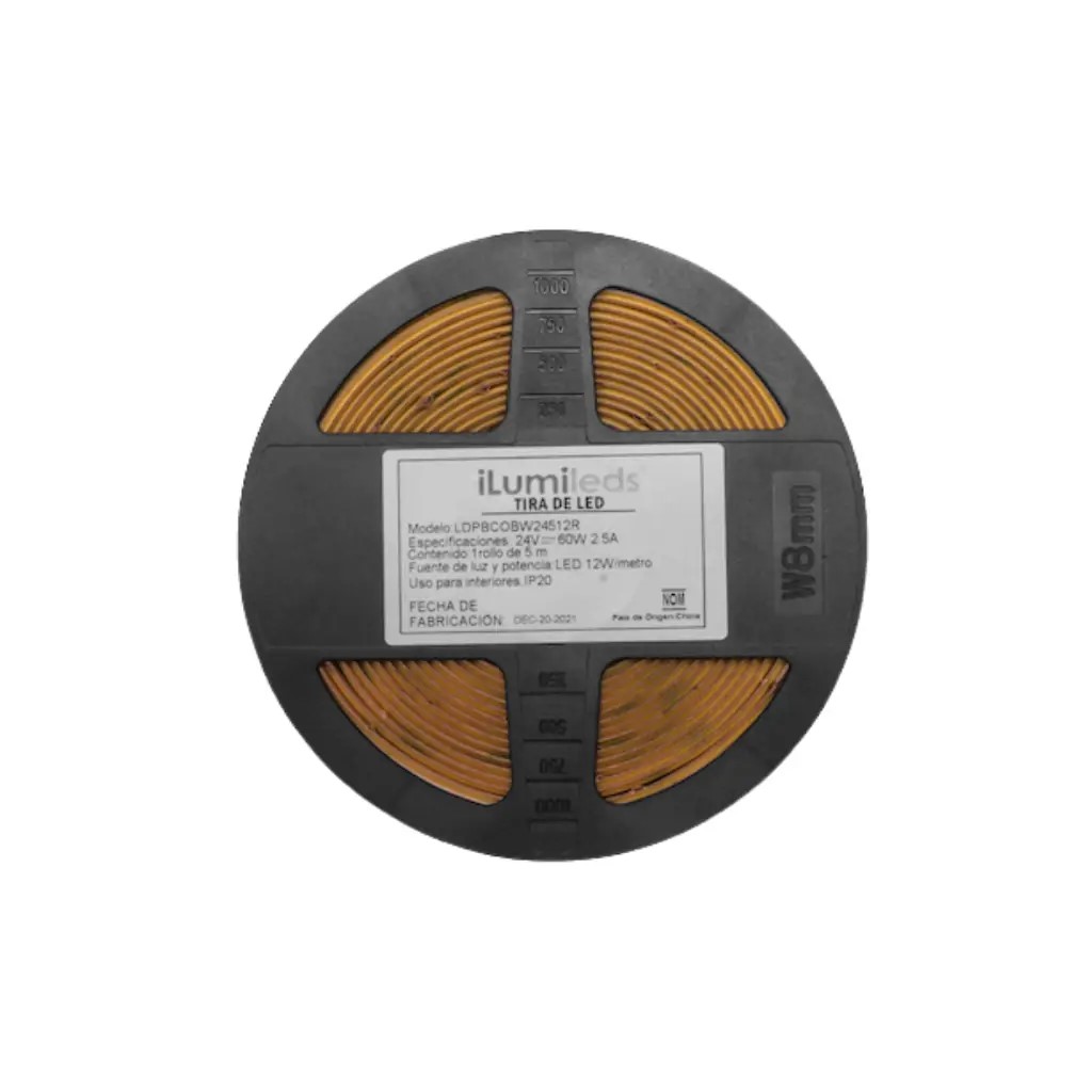 TIRA EXTRAPLANA LED COB 512LEDXM 60W 24VCD 60K IP20 ROLLO