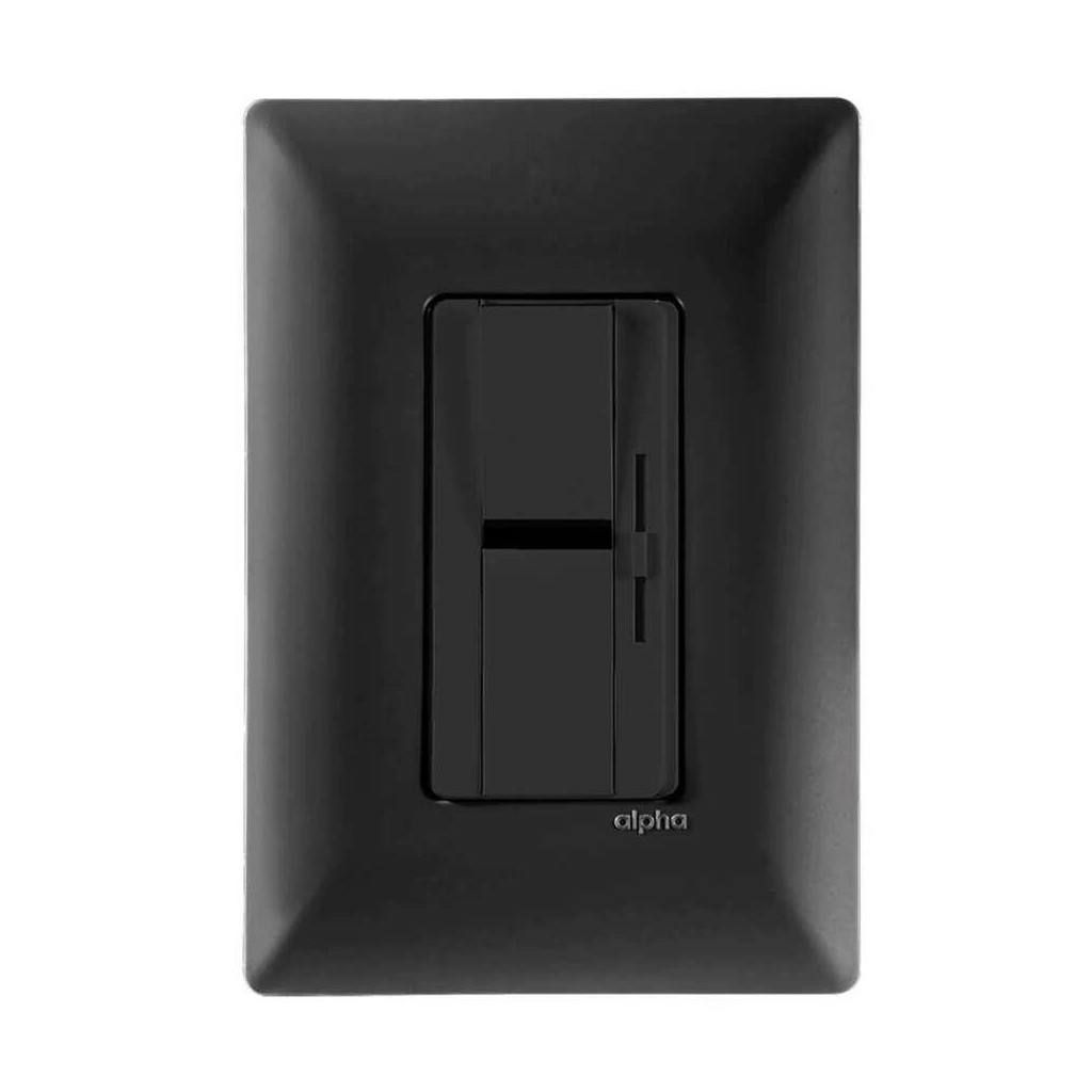 ATENUADOR DESLIZABLE LED ANTRACITA C/PLACA BLACK ALPHA