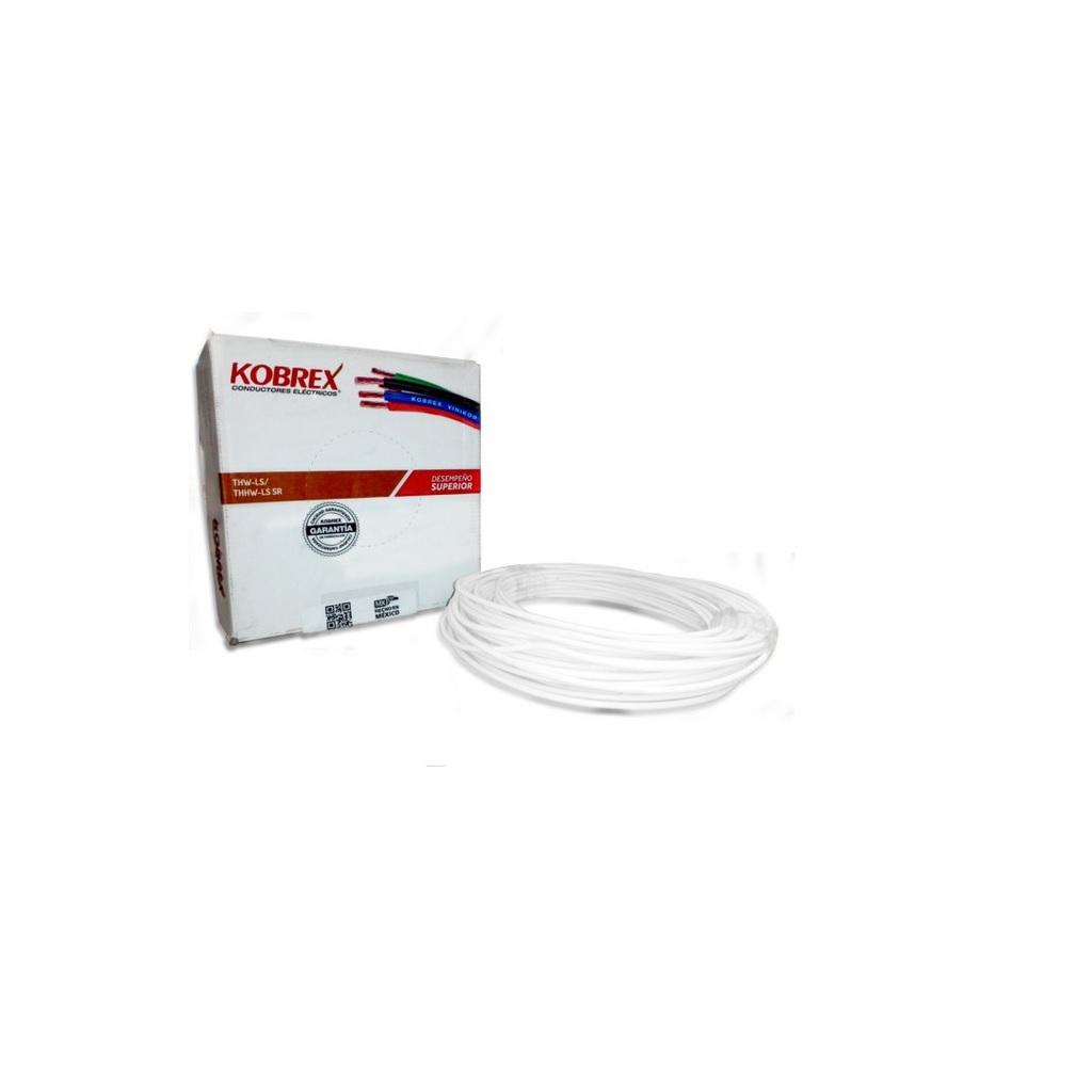 CABLE THW 10 AWG 600V CARR 10HM BLANCO COBRE KOBREX