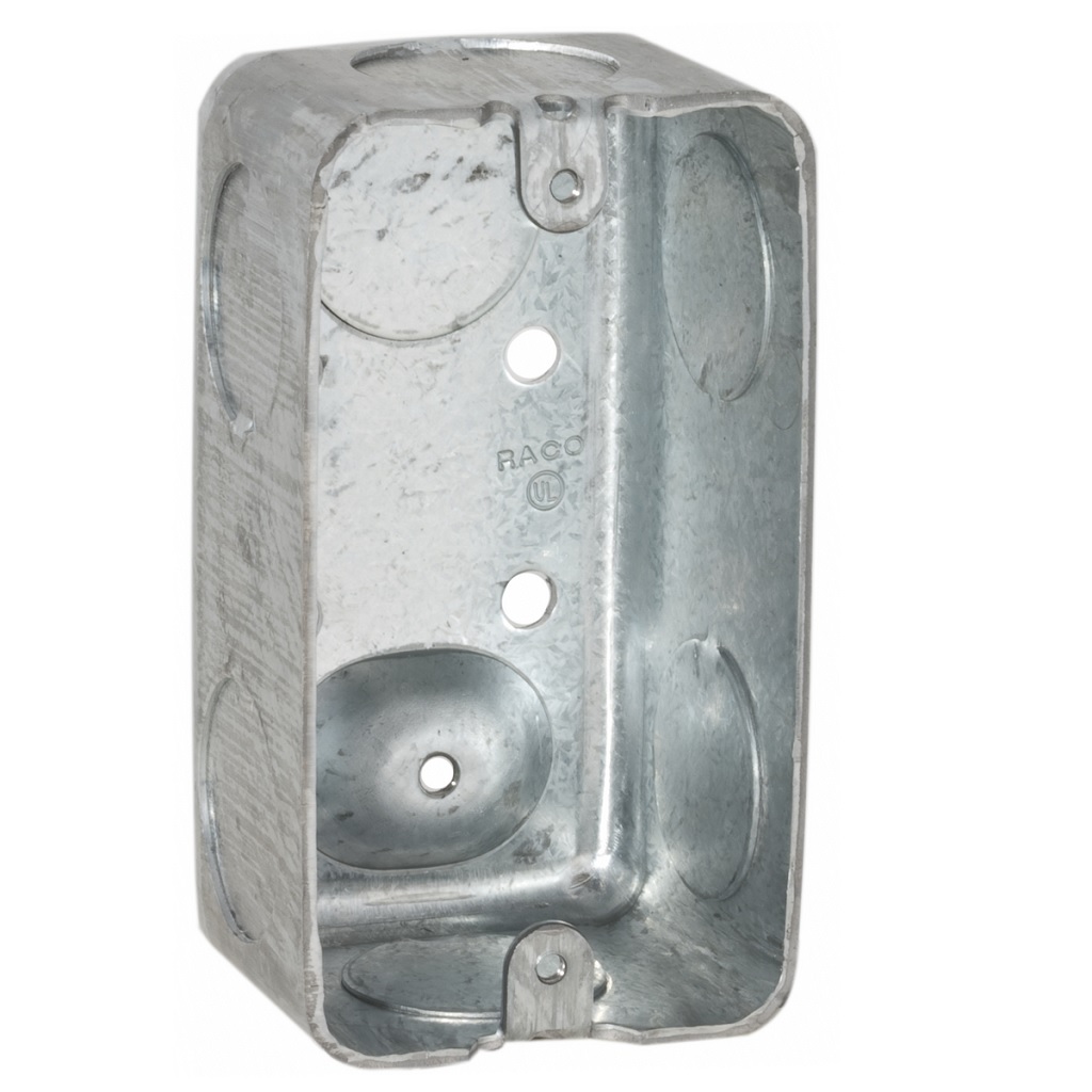 CAJA CHALUPA REF 4X2X1 7/8PG RACO KO 3/4PG