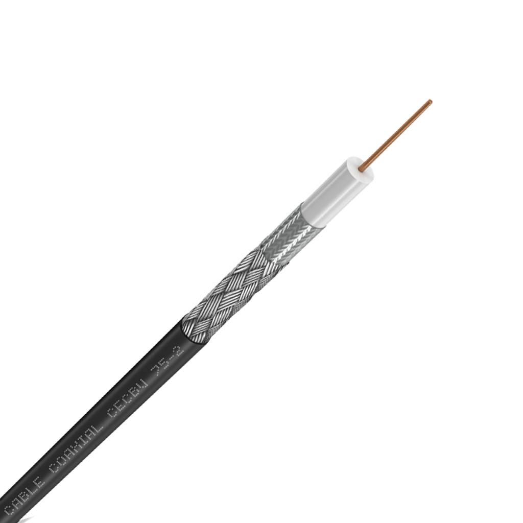 COAXIAL CATV 59/U MALLA AL 40PC 20AWG NEGRO
