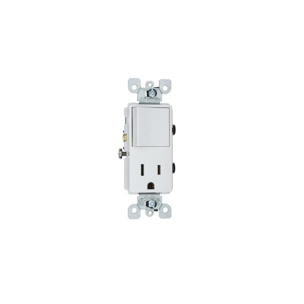 COMBINACION DECORA APAG/RECEPTACULO 15A 120/125V BCO