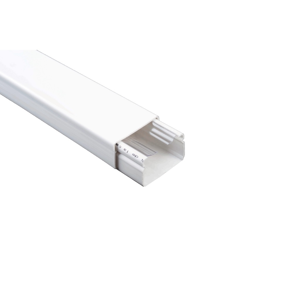 CANALETA DE PVC C/TAPA DE 12X20X2000MM S/DIVISION BCO