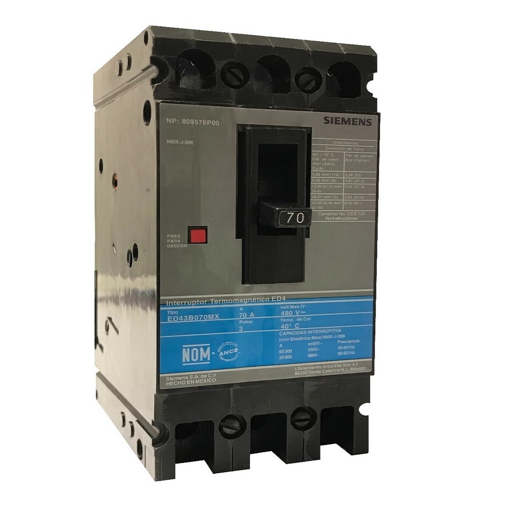 ITM 600VCA  65 KACI-240VCA ED6  3P   70A