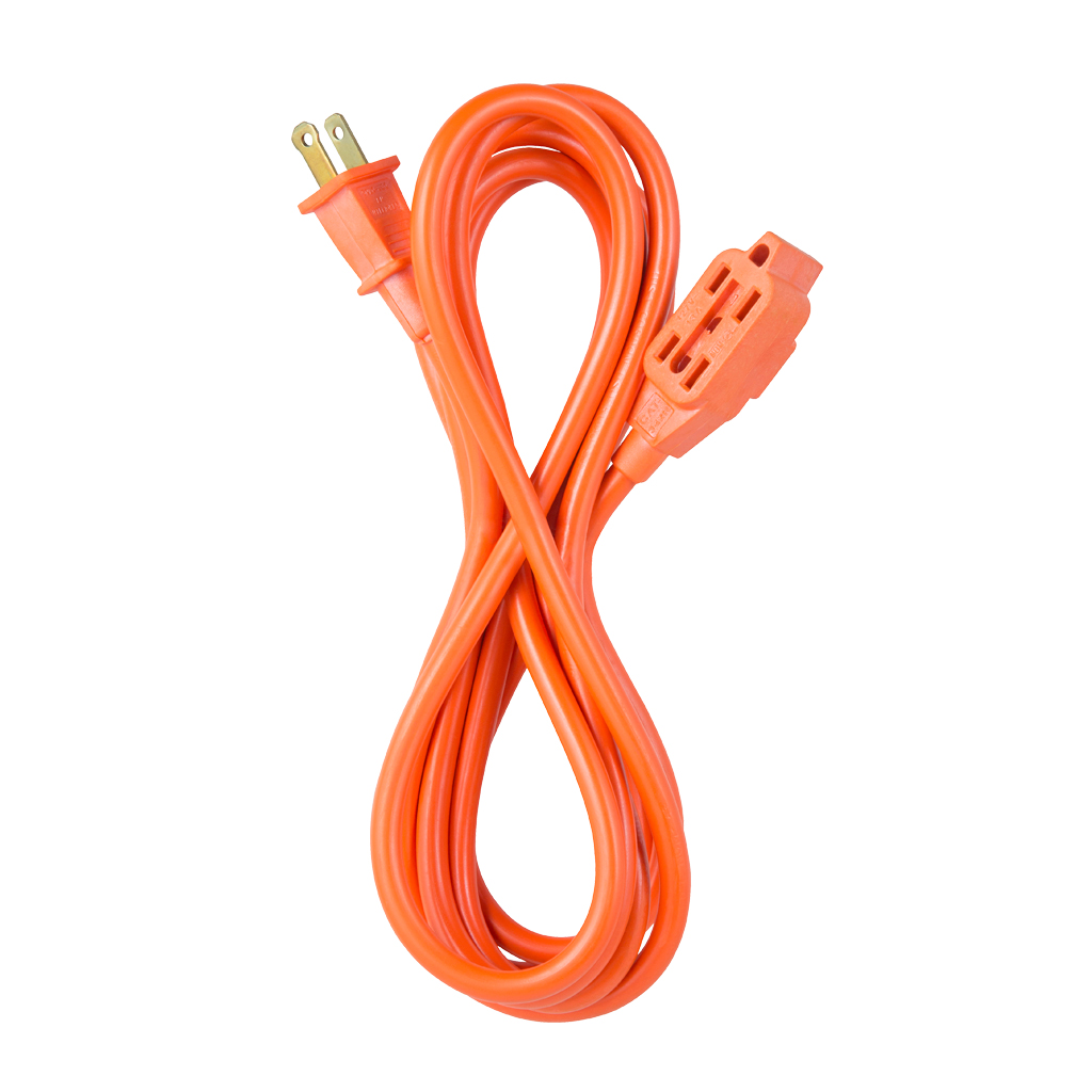 EXTENSION USO RUDO 2X16AWG 5M POLARIZADA NARANJA IUSA