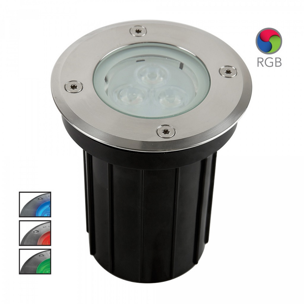 LUM EXT/SUMERG LED 3W 12V RGB ACE INOX DIJON TECNO