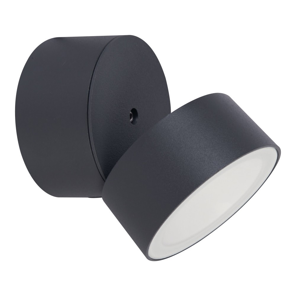 LUM EXT/ARB MURO LED 10W 100-127V 30K GRIS PROCYON TECNO