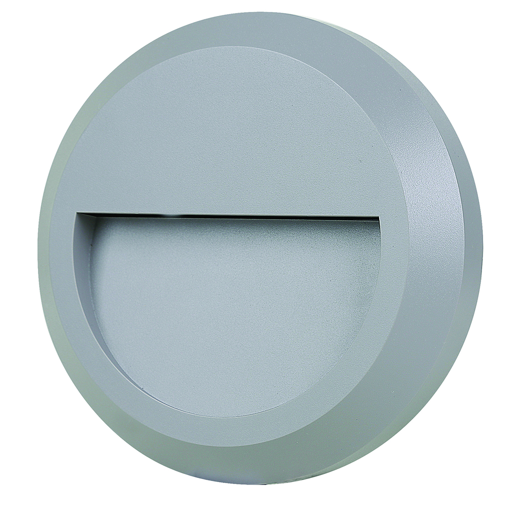 LUM EXT/ARB MURO LED 1W 100-127V 40K GRIS ASHAN II TECNO