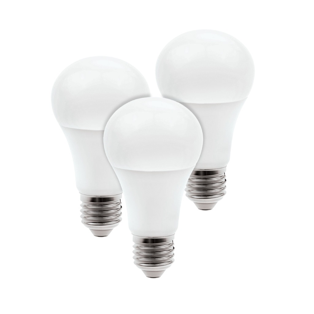 LAMP LED A19 E27 10W 127V 30-65K CCT 3 PZ TECNOLITE