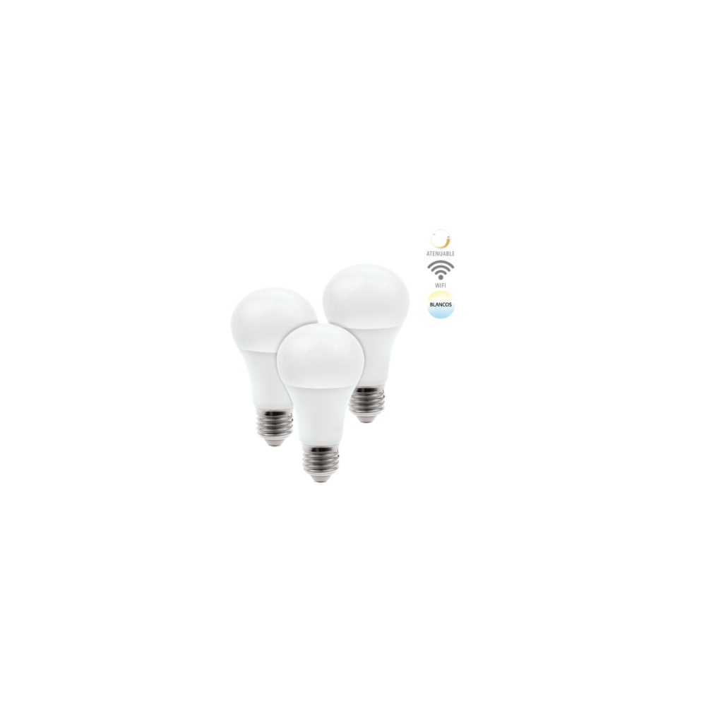 LAMP LED A19 E27 10W 127V 30-65K CCT 3 PZ TECNOLITE