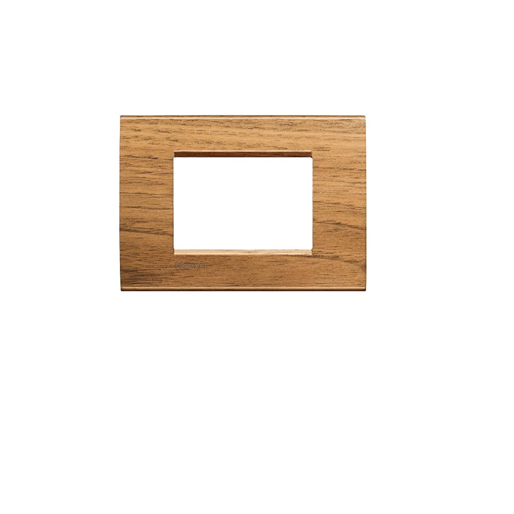 PLACA RECTANGULAR DE MADERA NOGAL 3 MÓD.