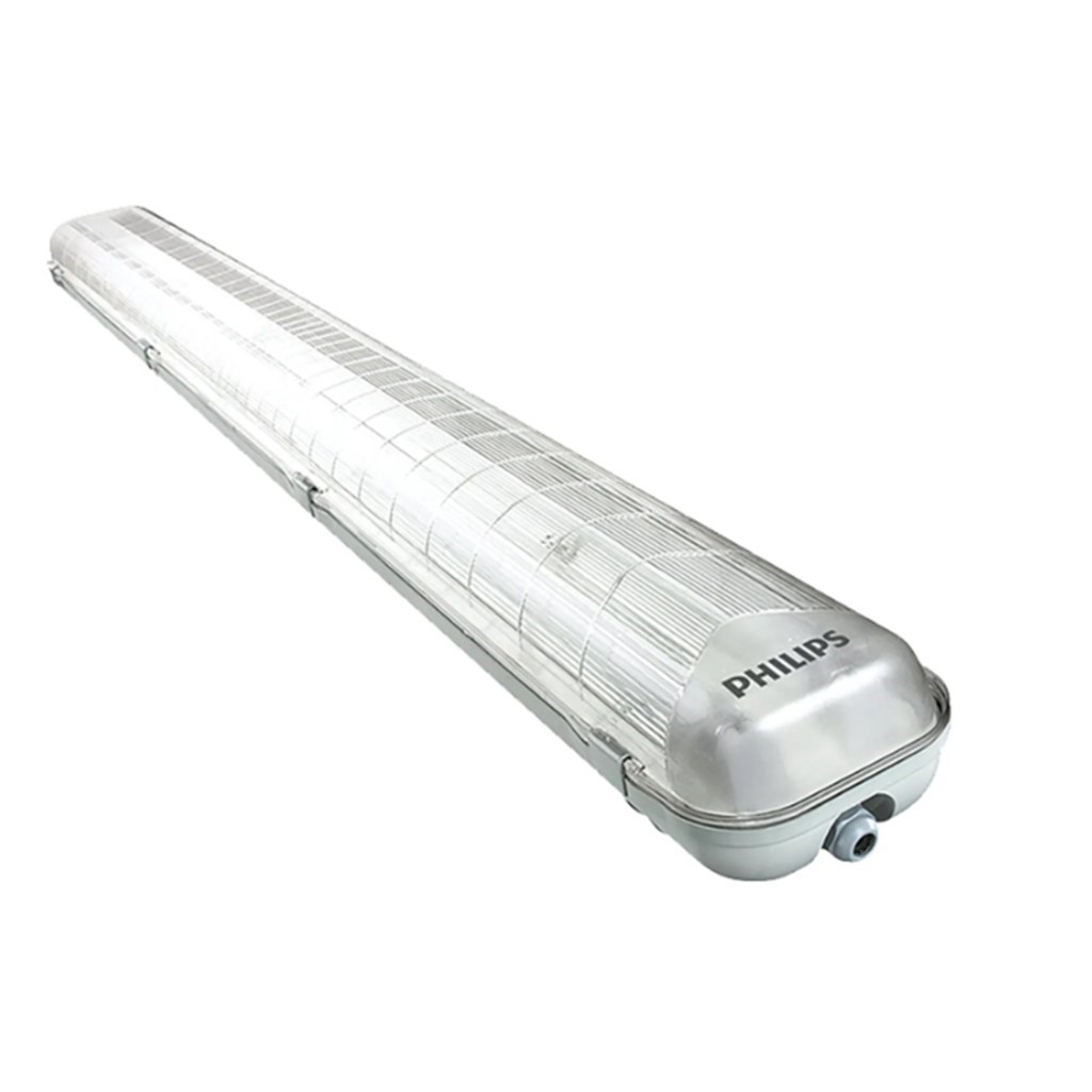 LUM GABINE A PRUEBA AGUA 2XT8 S/EQUIPO S/LAMP IP65 IK06 GRIS