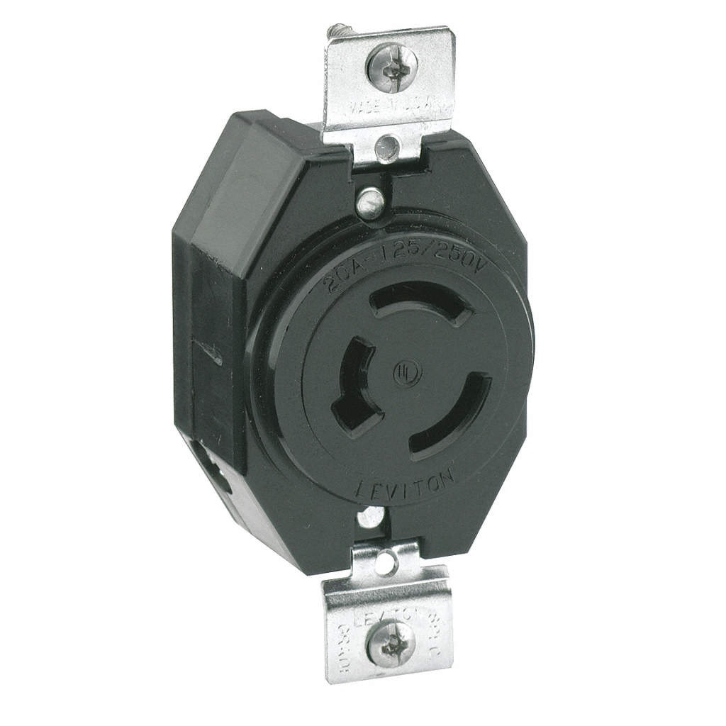 RECEPTACULO FIJO MEDIA VUELTA 3P 3H 20A 125/250V