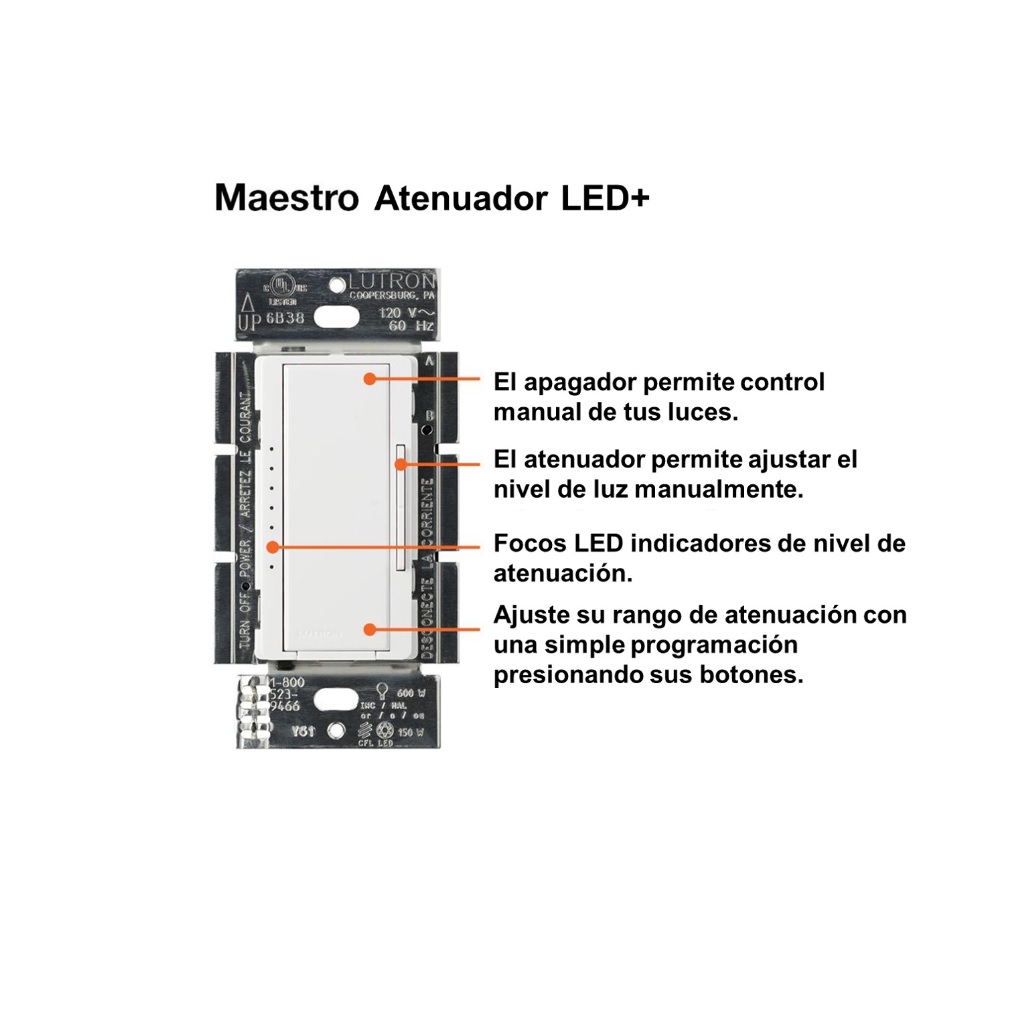 DIMMER MAESTRO CFL/LED MULT. 150W BLANCO