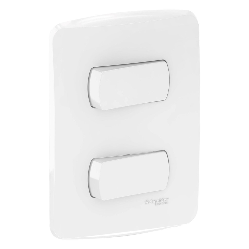PLACA C/INTERRUPTORES ENSAMB 2MOD 10A 250V BCO MILUZ