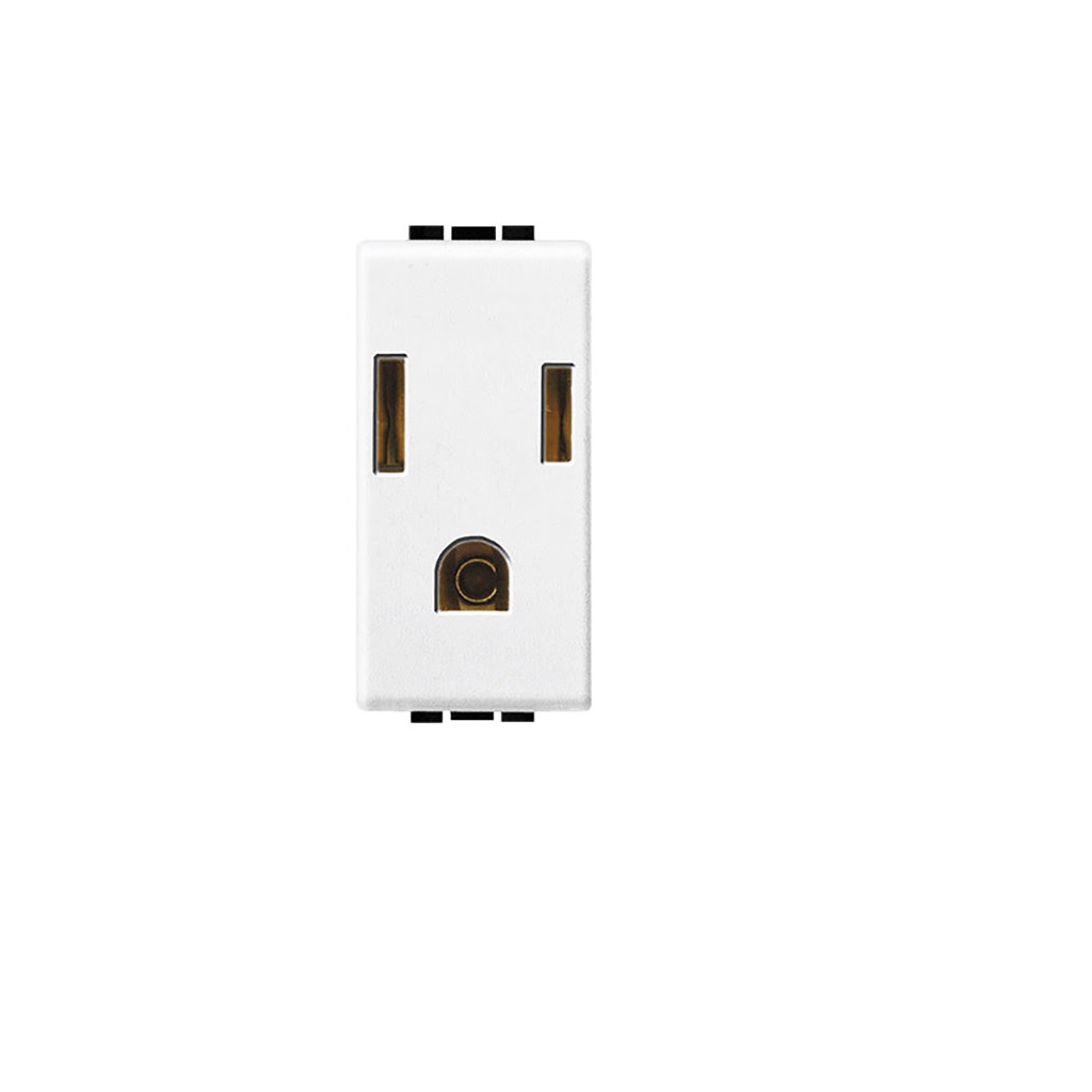 TOMA CORRIENTE 2P+T PROT INFANTIL 1 MOD 15A 277V BCO