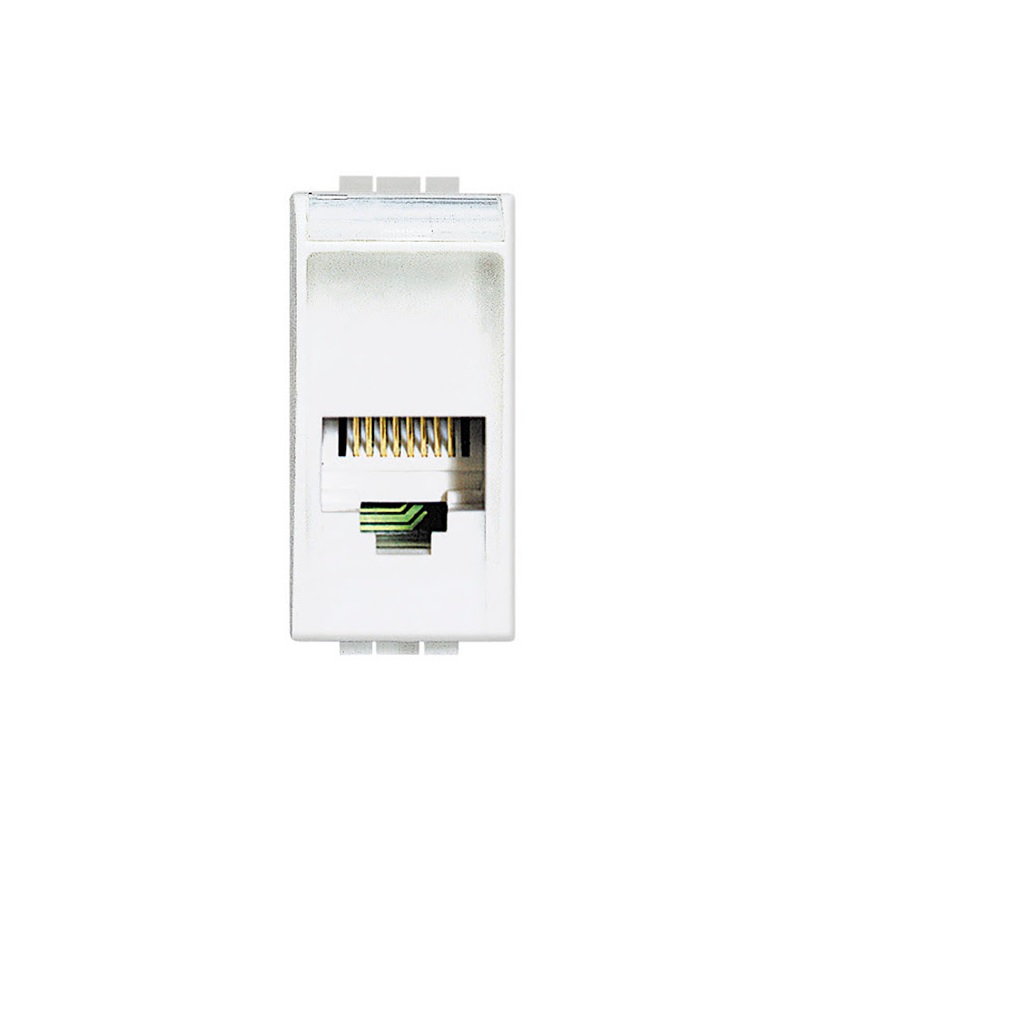 TOMA TELEFONO RJ11 4H LIGHT 1MOD BLANCO