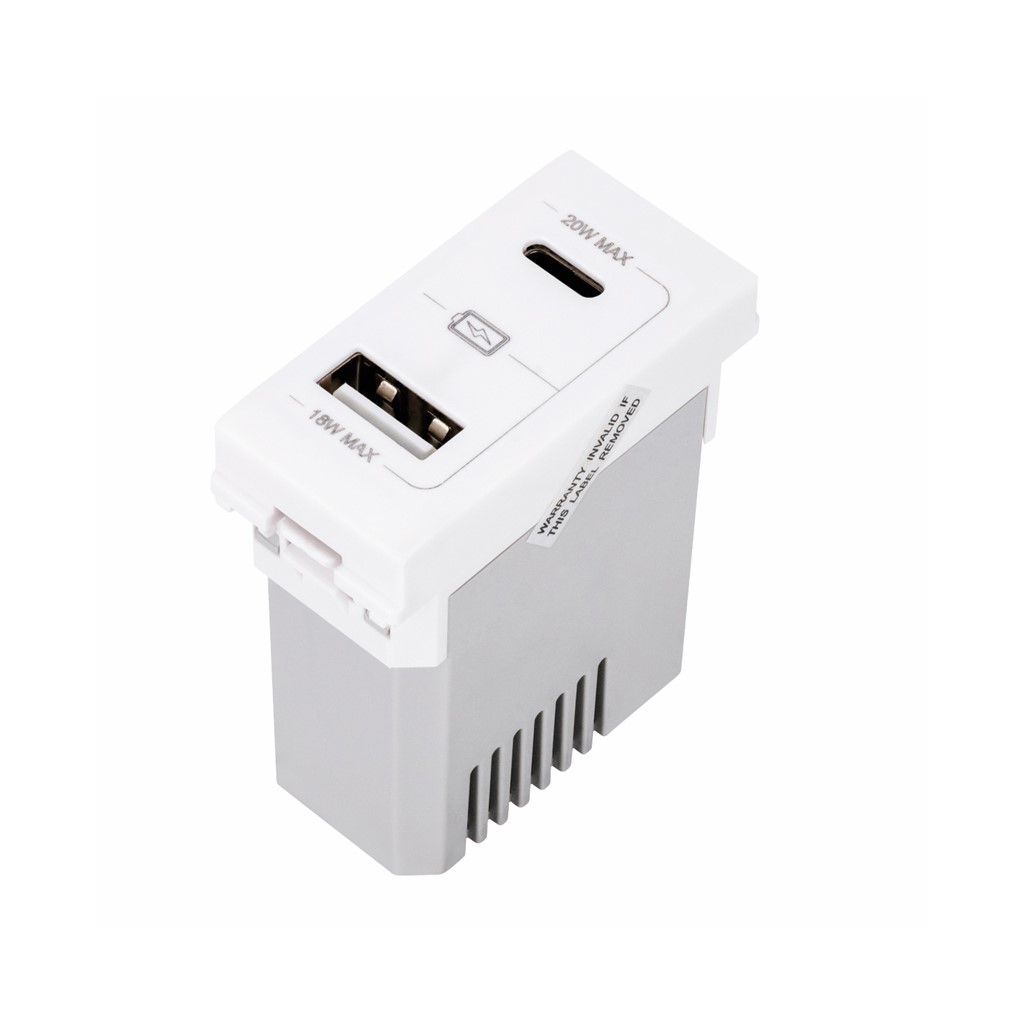 TOMA CARGADOR USB-A+USB-C 3A 1MOD BCO NIESSEN SERIE ORIGEN