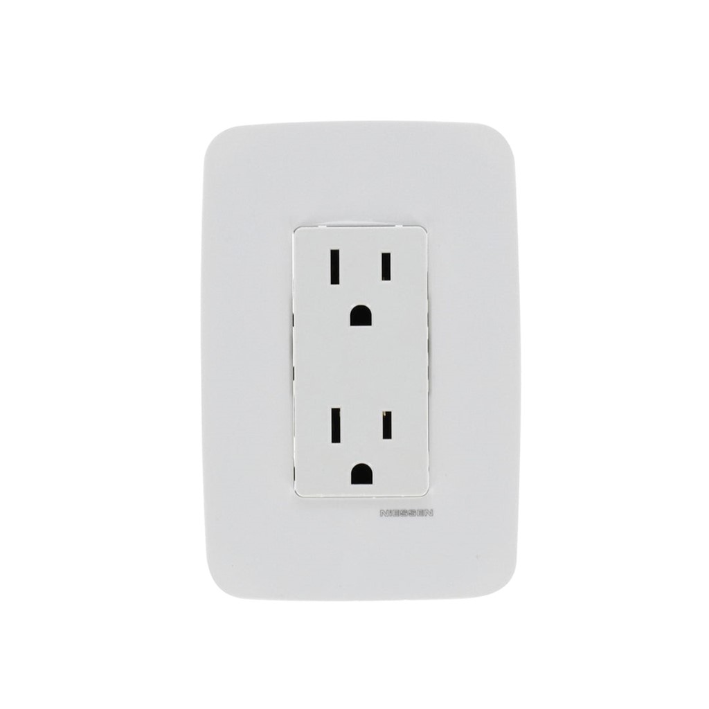 CONTACTO DUPLEX 2P+T C/PLACA C/CHASIS BCO NIESSEN ORIGEN