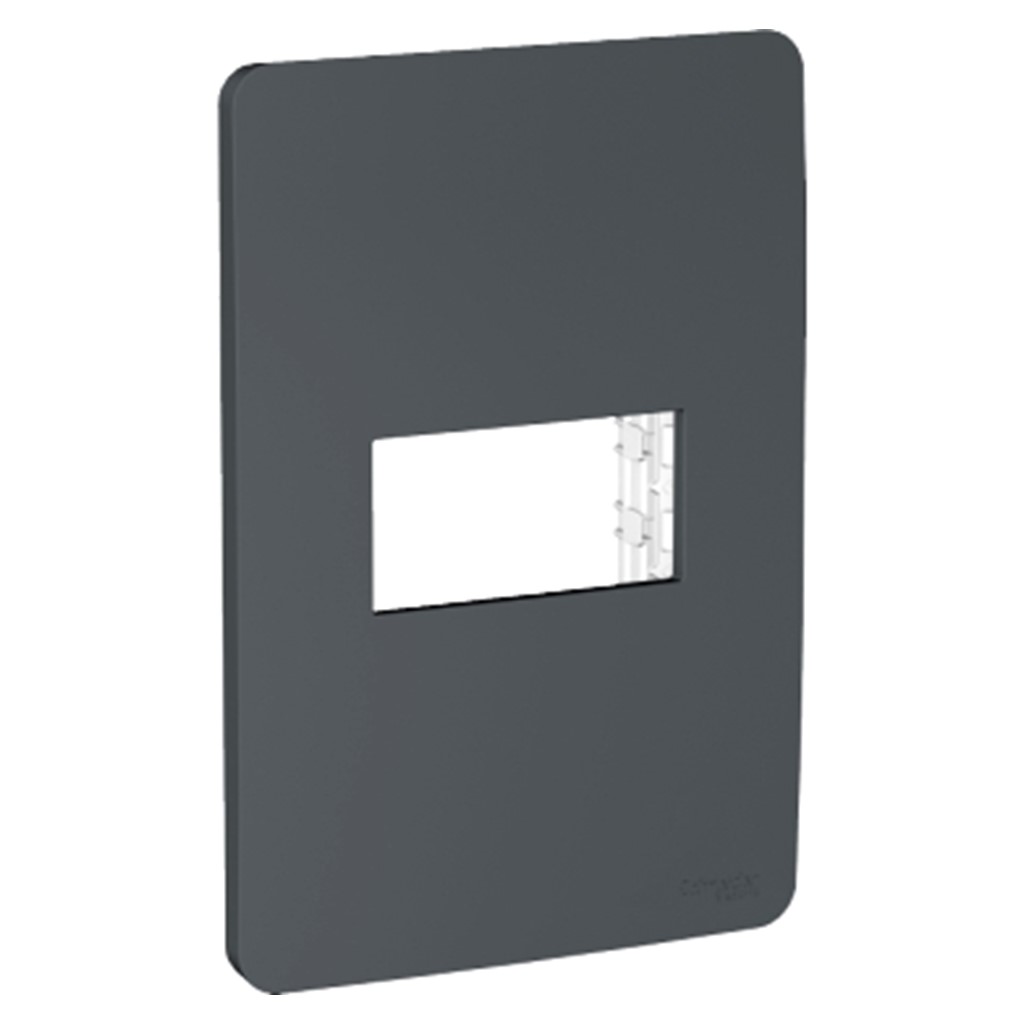PLACA 1 MOD PLASTICO 4X2 STELLAR BLACK