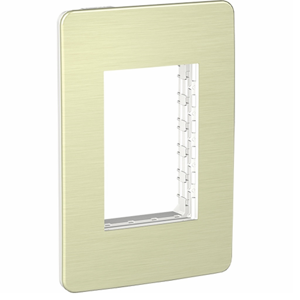 PLACA 3M ALUMINIO DORADO C/CHASIS TERMOPLASTICO ABS-UV