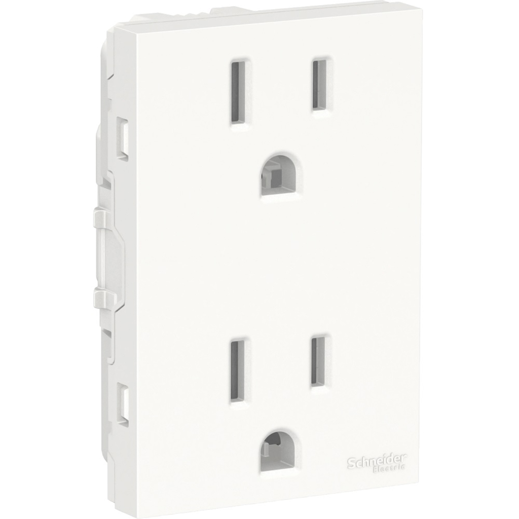 CONTACTO DUPLEX AMERICANO 2P+T 15A-250V BLANCO