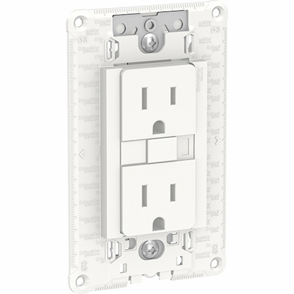 RECEPTACULO DUPLEX GFCI AMERICANO 15A 125V 2P+T BLANCO