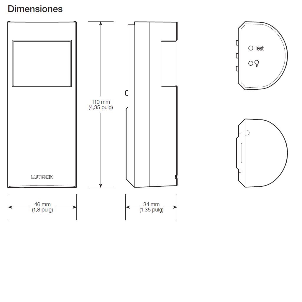 SENSOR INALAMBRICO D/PARED CASETA OCUPACION/VACANTE LUTRON