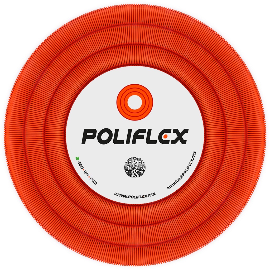 POLIFLEX NARANJA CAPA INTERNA LISA DE 11/2PG ROLLO 50M
