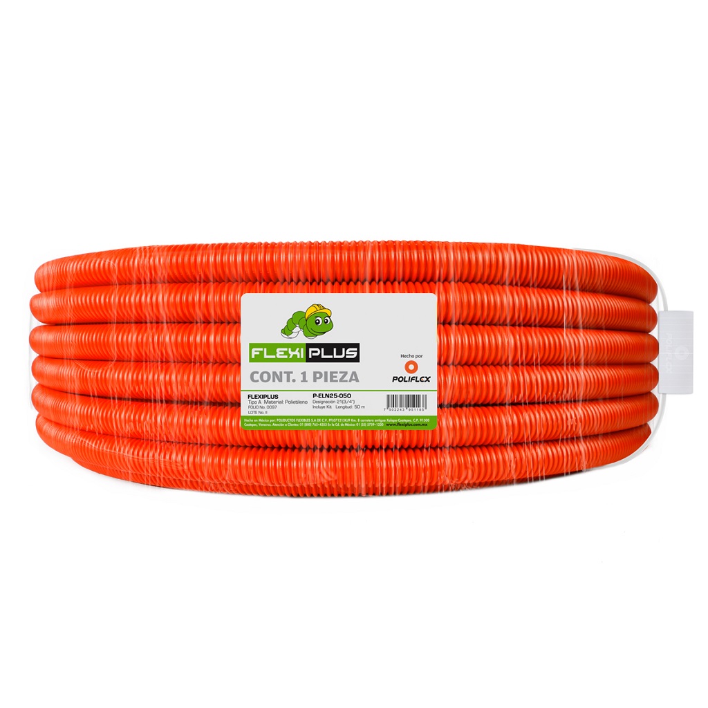 FLEXIPLUS NARANJA DE 3/4” ROLLO 50M