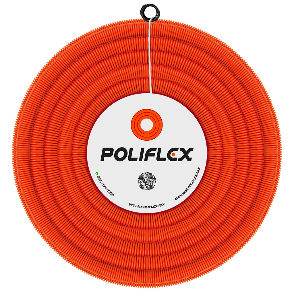 POLIFLEX NARANJA DE 3/4PG ROLLO 50M