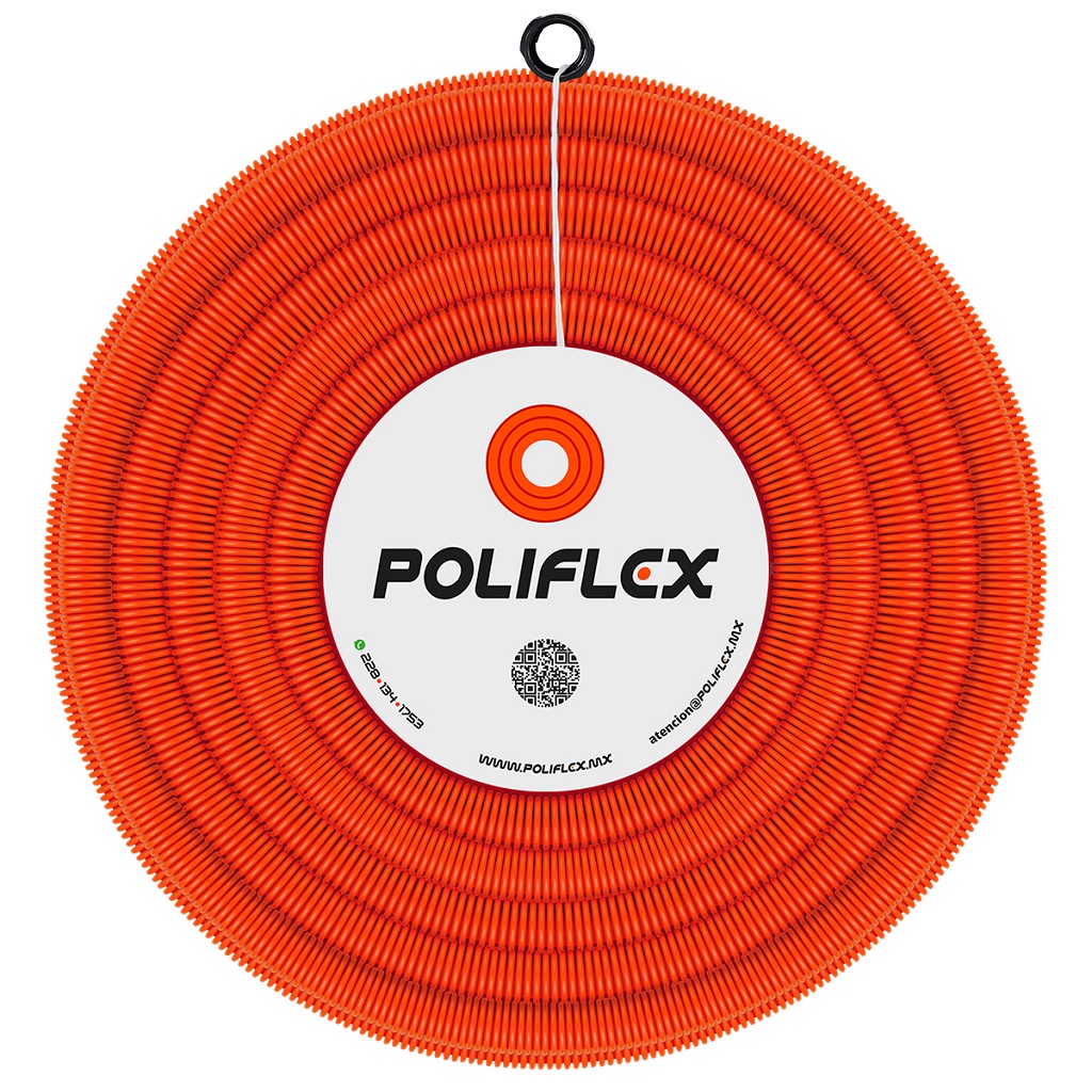 POLIFLEX NARANJA DE 3/4” ROLLO 50M