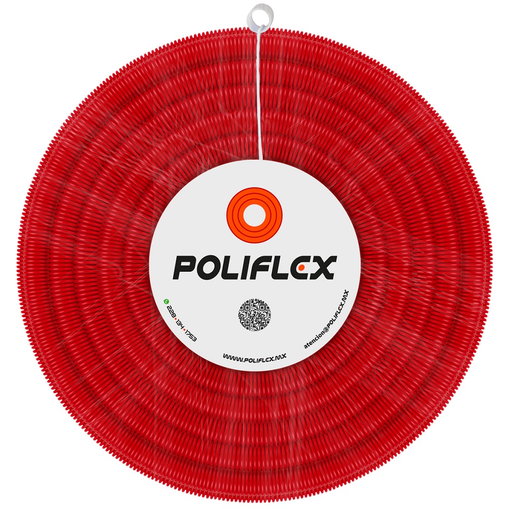 POLIFLEX TRICAPA ROJO RESIDENCIAL ENT C/GUIA 3/4PG ROLLO 50M