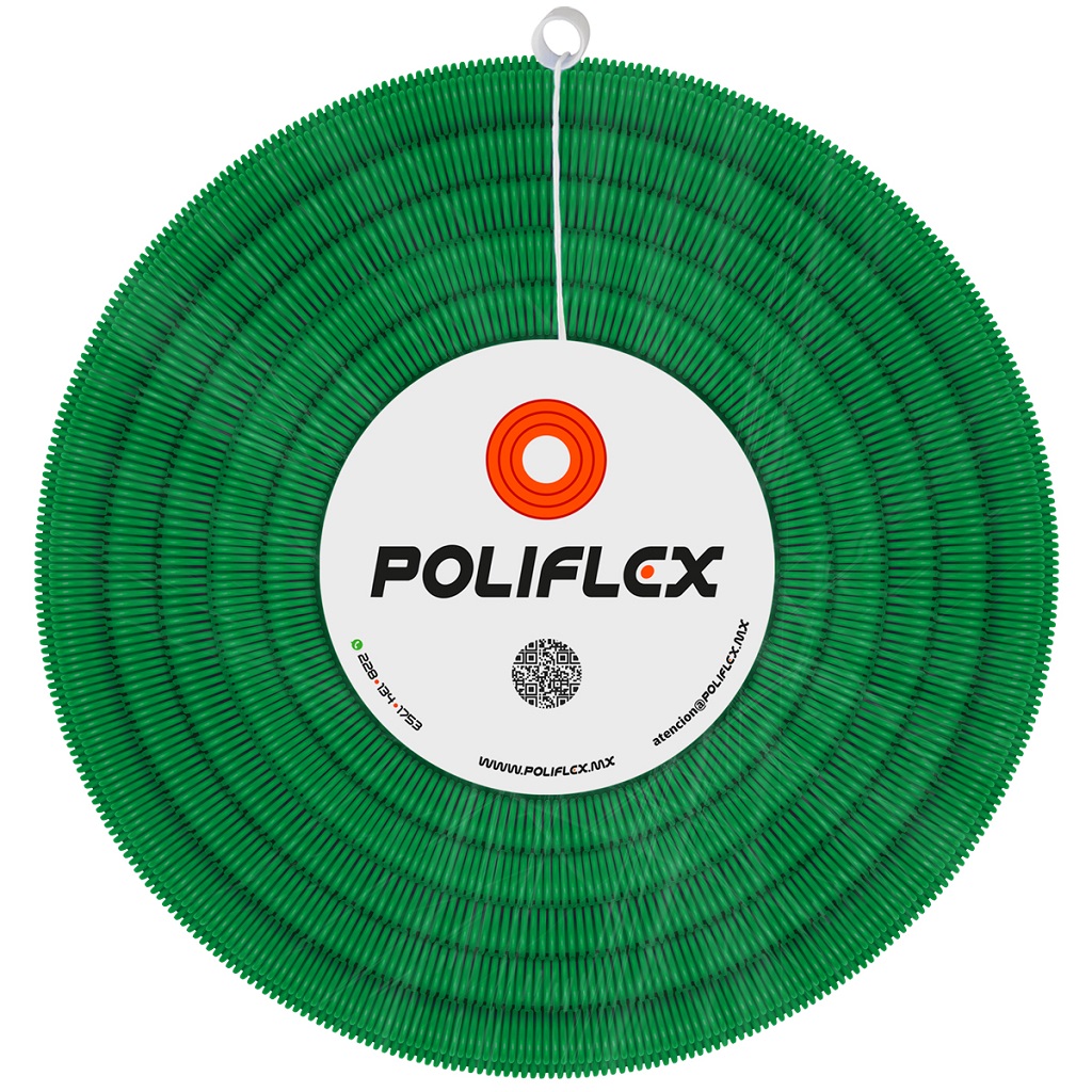 POLIFLEX TRICAPA VERDE EDIF VERT ENT C/GUIA 3/4" ROLLO 50MT