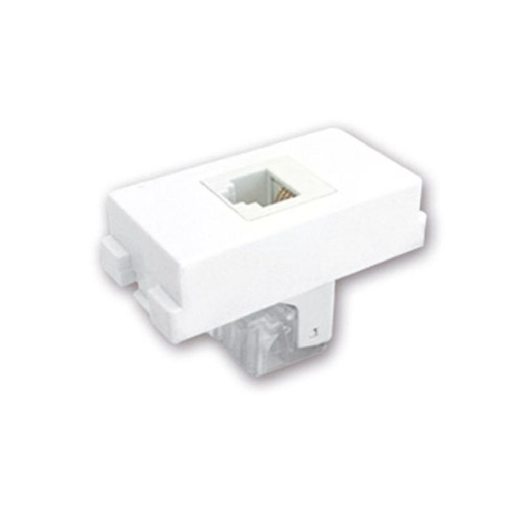 TOMA TELEFONICA RJ11 1M 4 H C/4V BLANCO