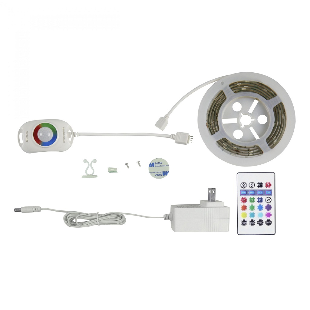 LAMP LED TIRA 9W 12V RGB IP20 C/SENSOR MOV 1.5M TECNOLITE